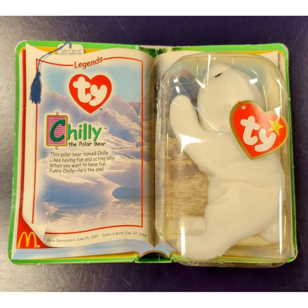 Beanie Babies "Chilly the Polar Bear" McDonald's Rare/Retired/Vintage (2000)